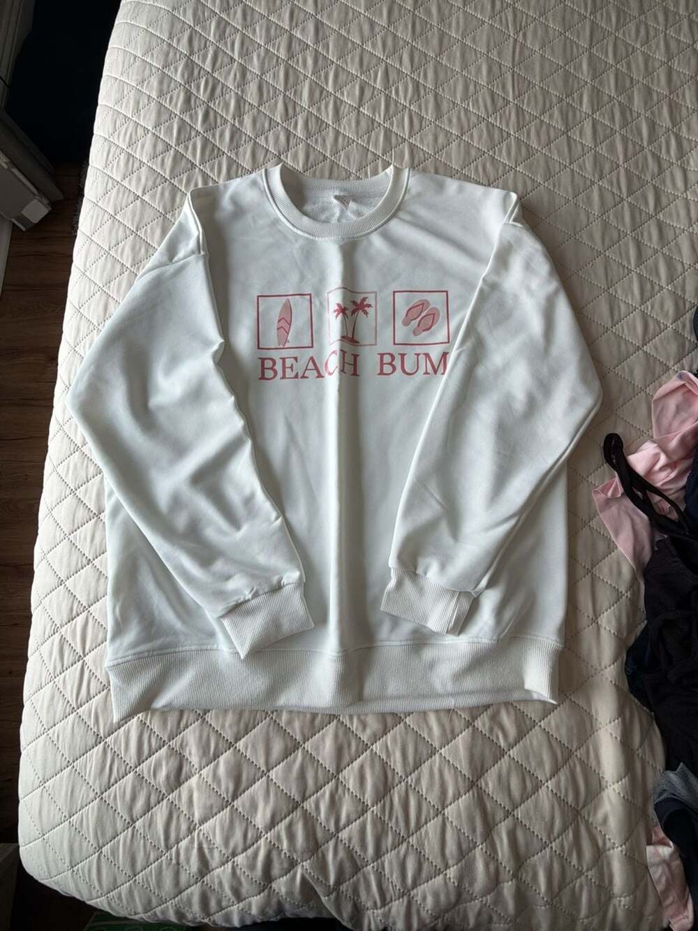 Beach Bum Graphic Print Crewneck Sweatshirt